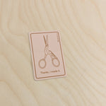Thanks, I made it - Pink - Stickers for Fiber Artists