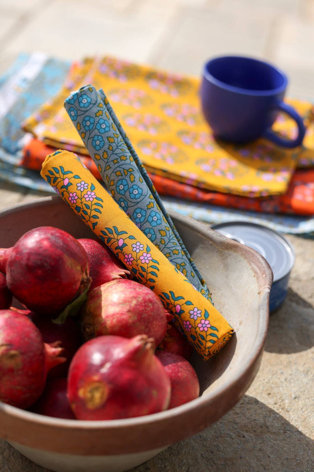 Shalin saffron cotton poplin fabric piece: Shalin safran