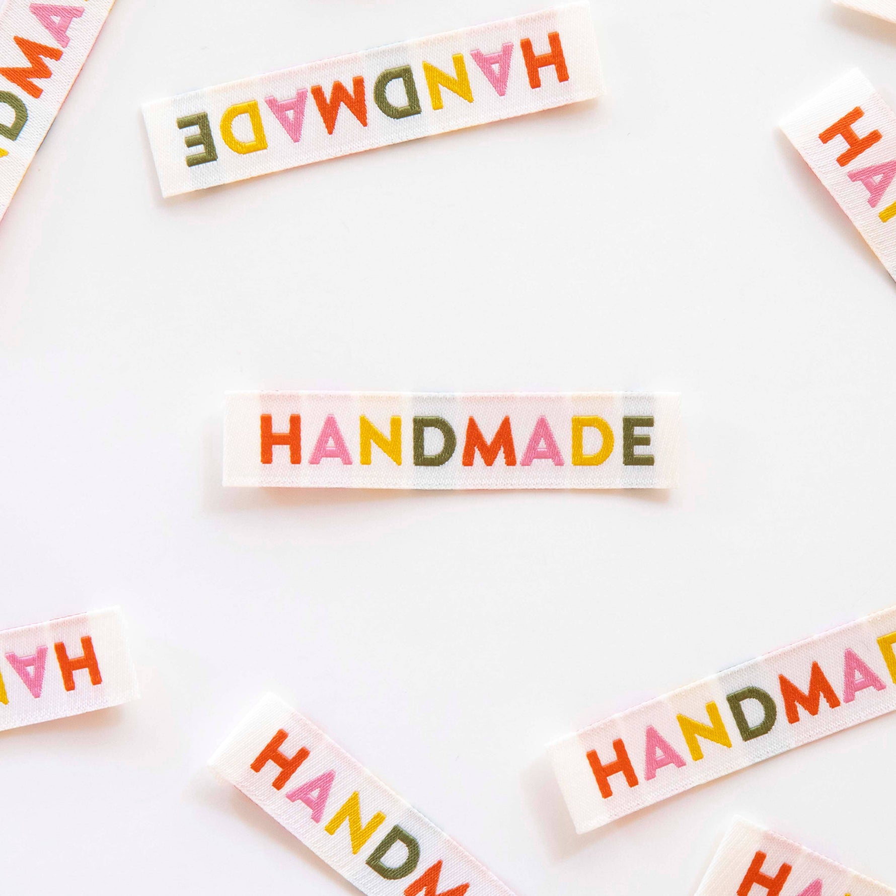 Handmade Woven Sewing Labels - Muted Colors