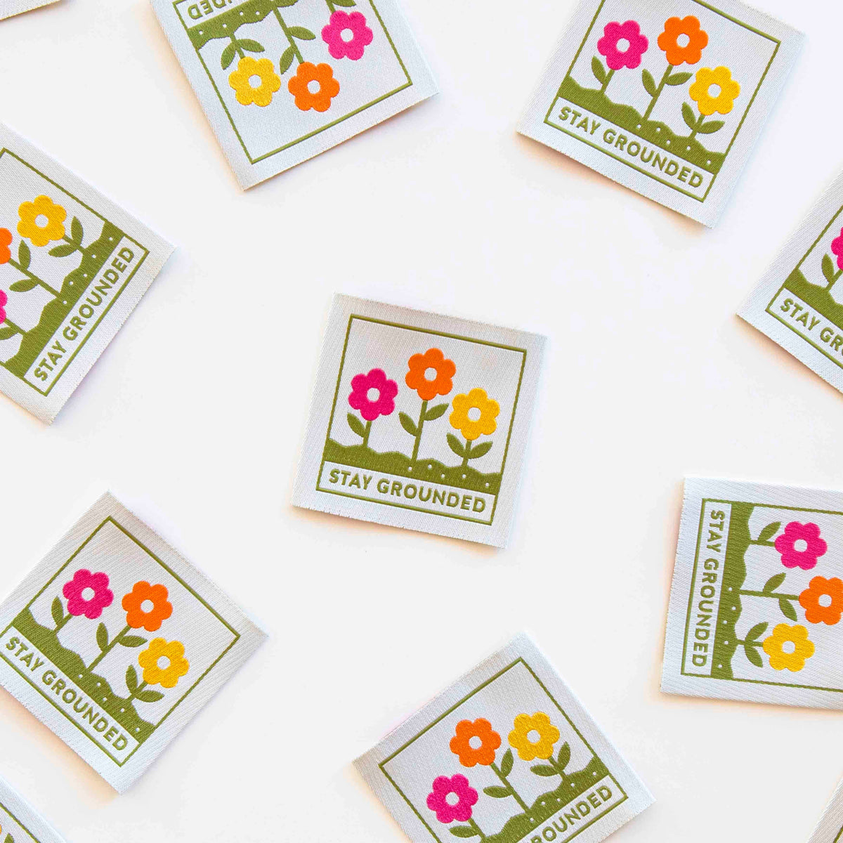 Stay Grounded Large Sewing Labels - for Clothing and Quilts