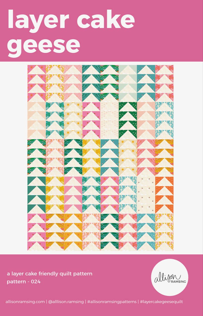 Layer Cake Geese Quilt Pattern - Printed