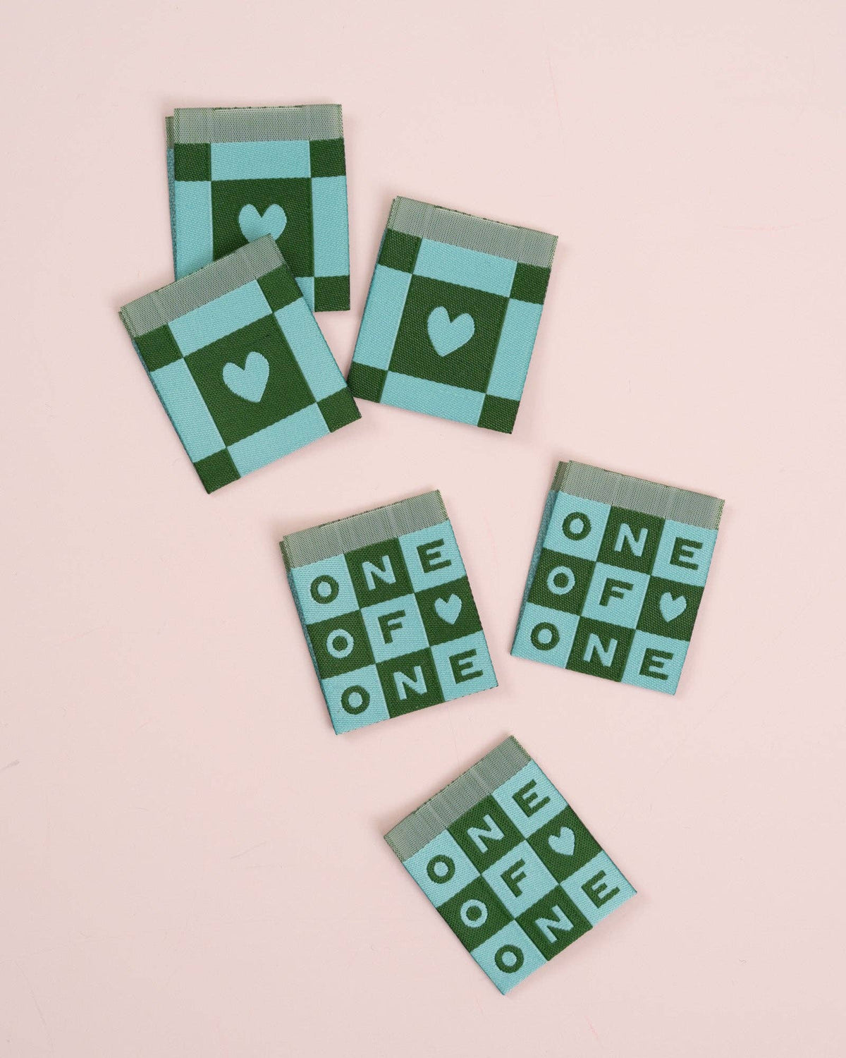 One of One Square Garment Labels: Multi Set of 6