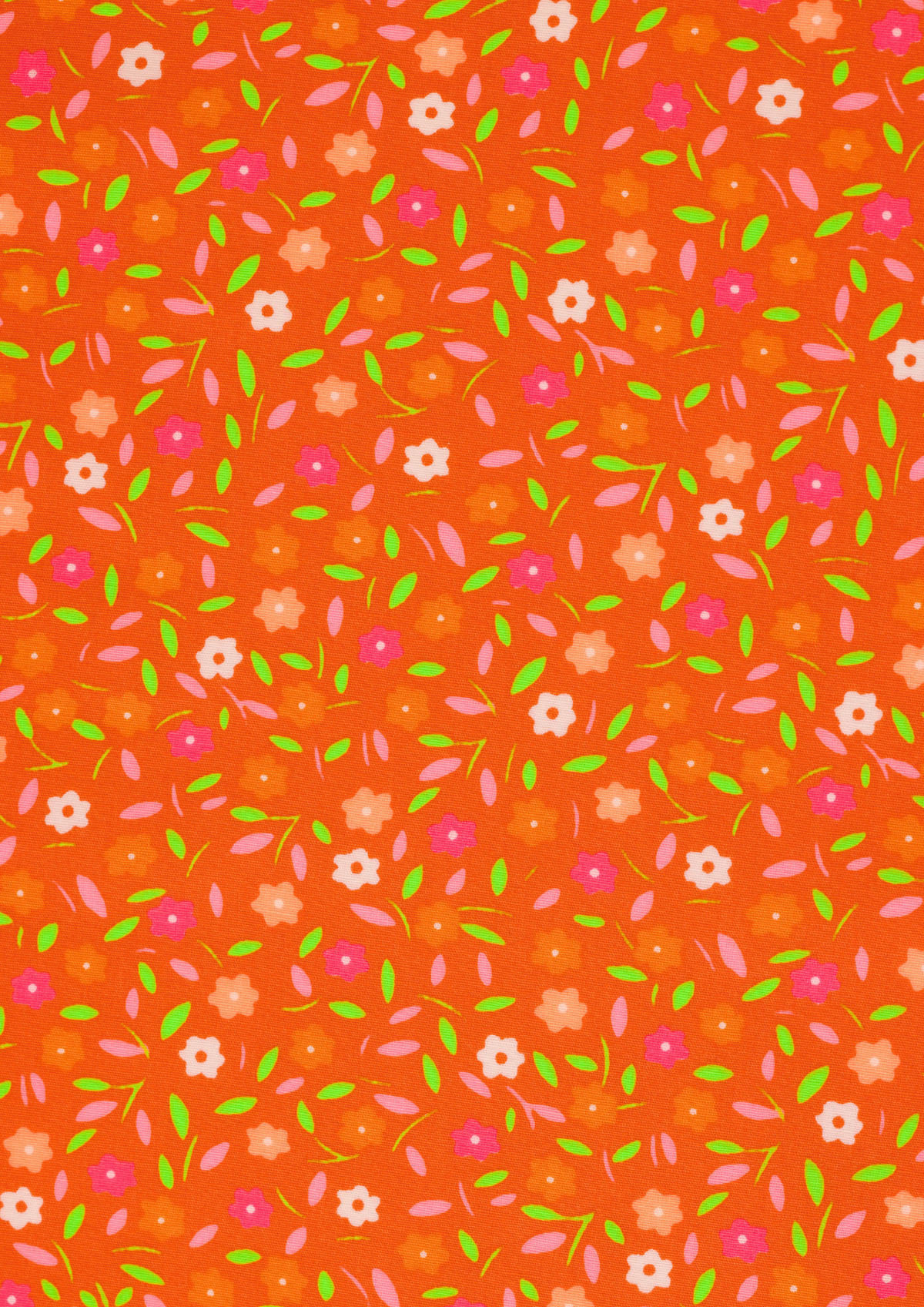 Peace and Love orange cotton coupon: Orange clair / Peace and Love orange