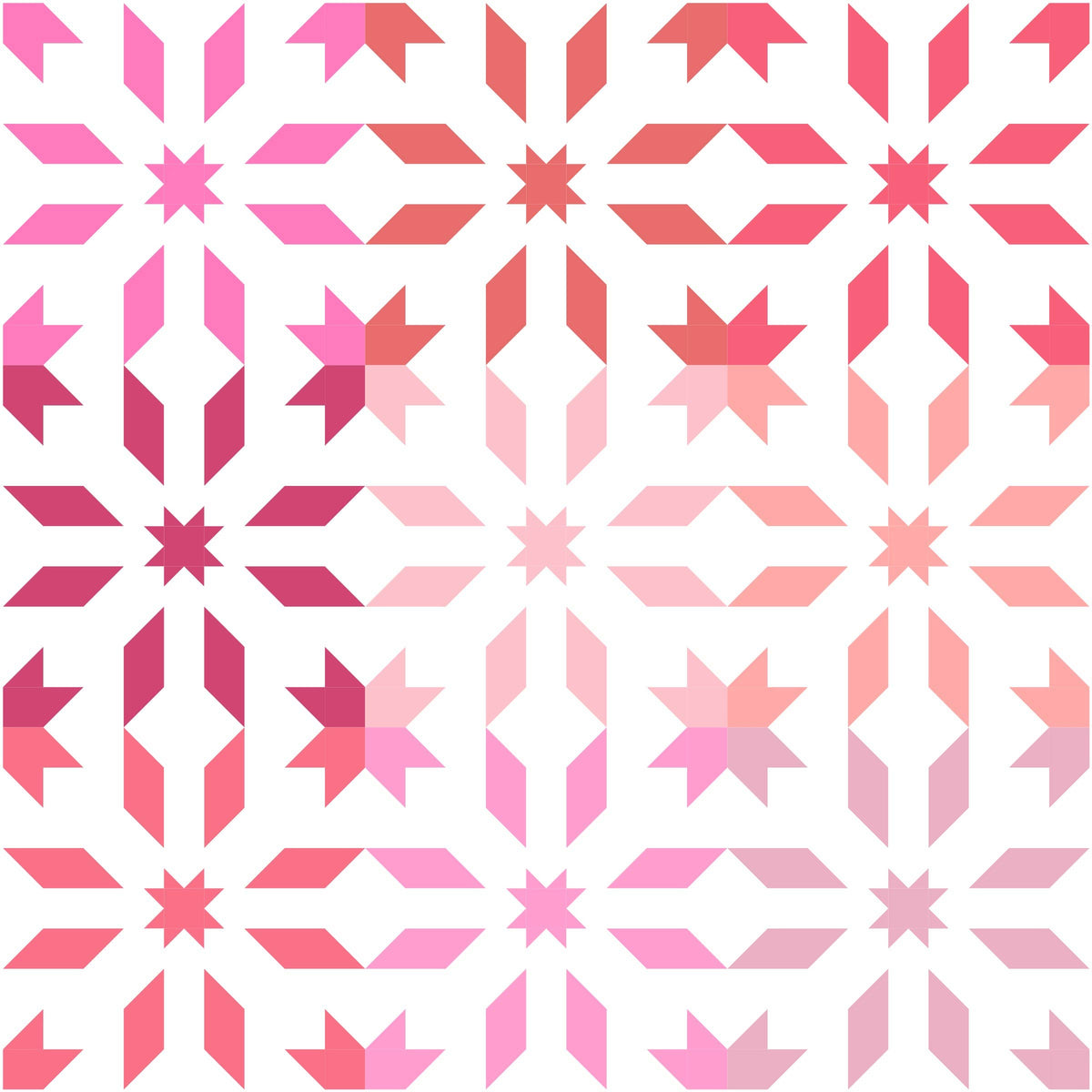 Star Flurry Quilt Pattern Printed