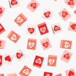 Valentine's Red Candy Heart Woven Labels