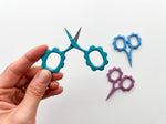 Small Flower scissors, tiny embroidery scissors: Ocean