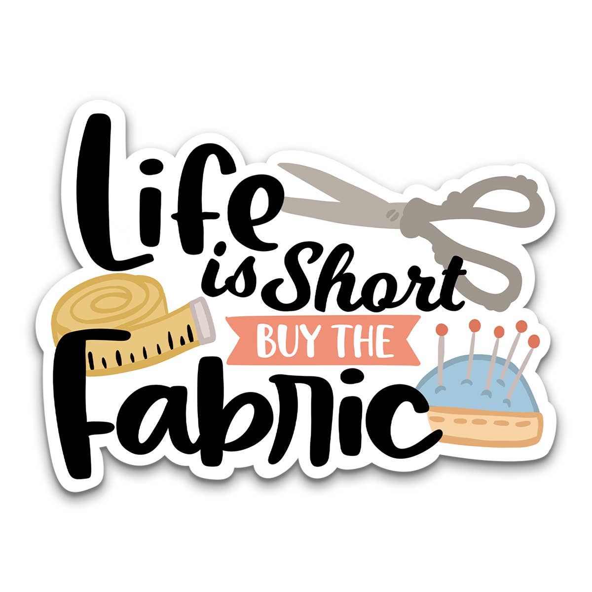 Buy The Fabric Vinyl Sticker