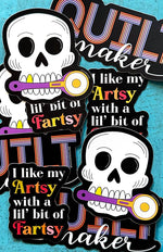 Skull & Rotary Cutter Sticker
