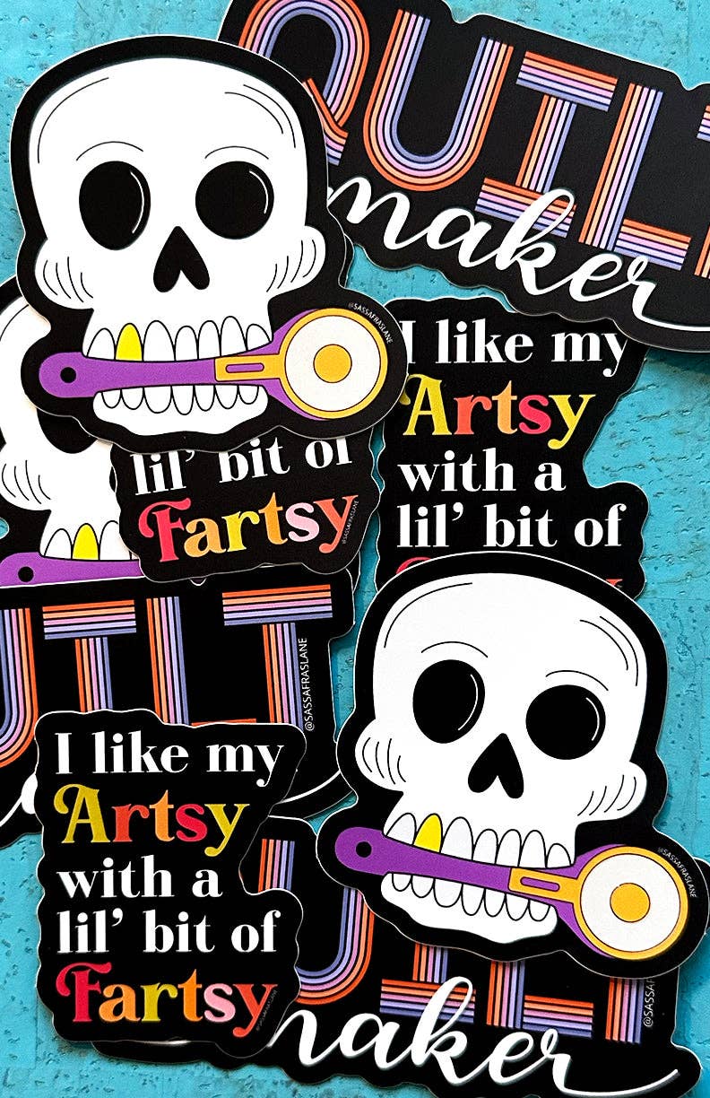 Skull & Rotary Cutter Sticker