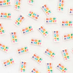 Made by Auntie Woven Sewing Labels Rainbow Colors