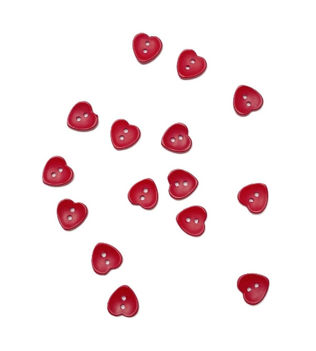 Red heart buttons
