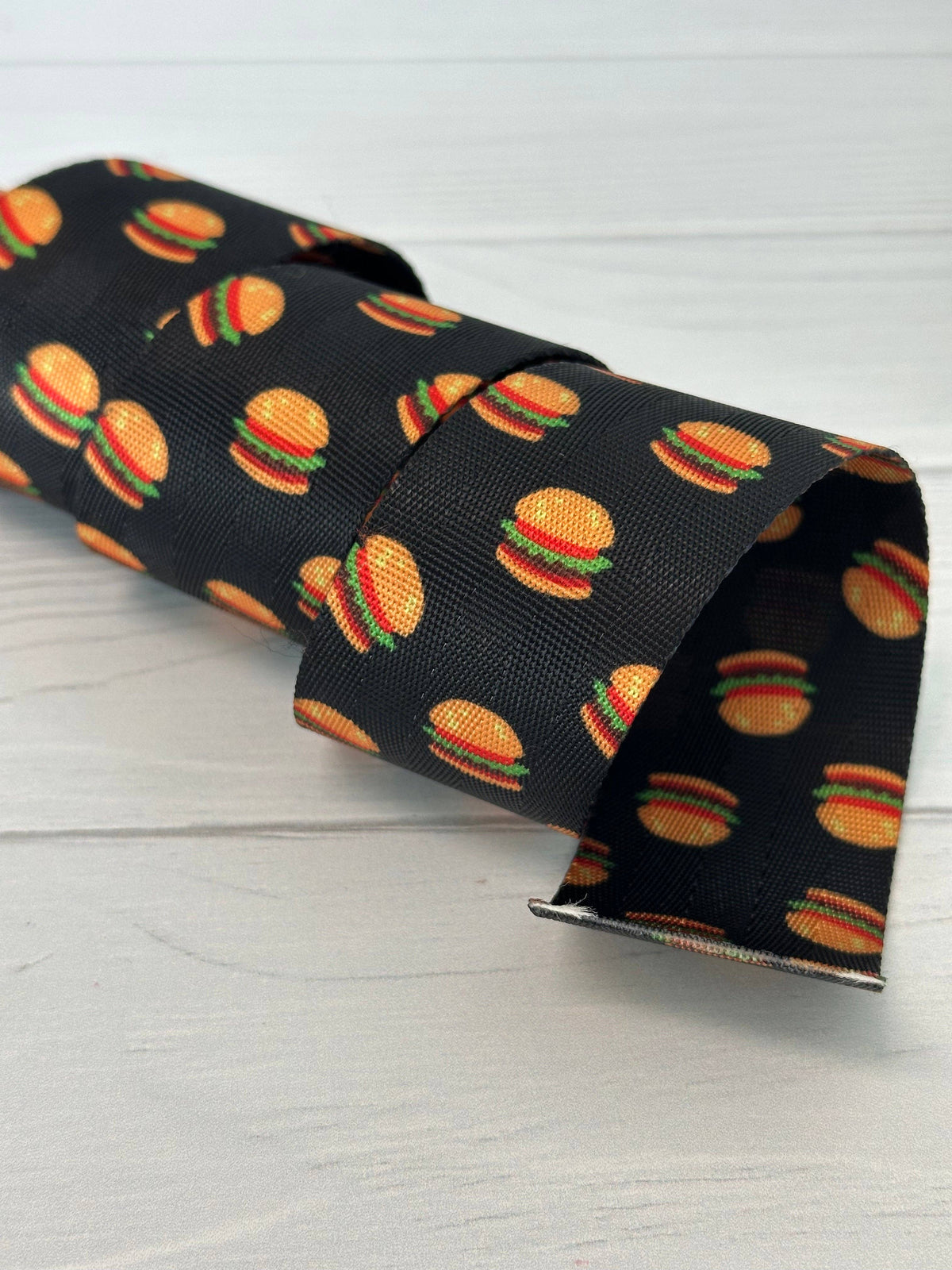 Black Burger 1.5” Seatbelt Webbing: 5yd