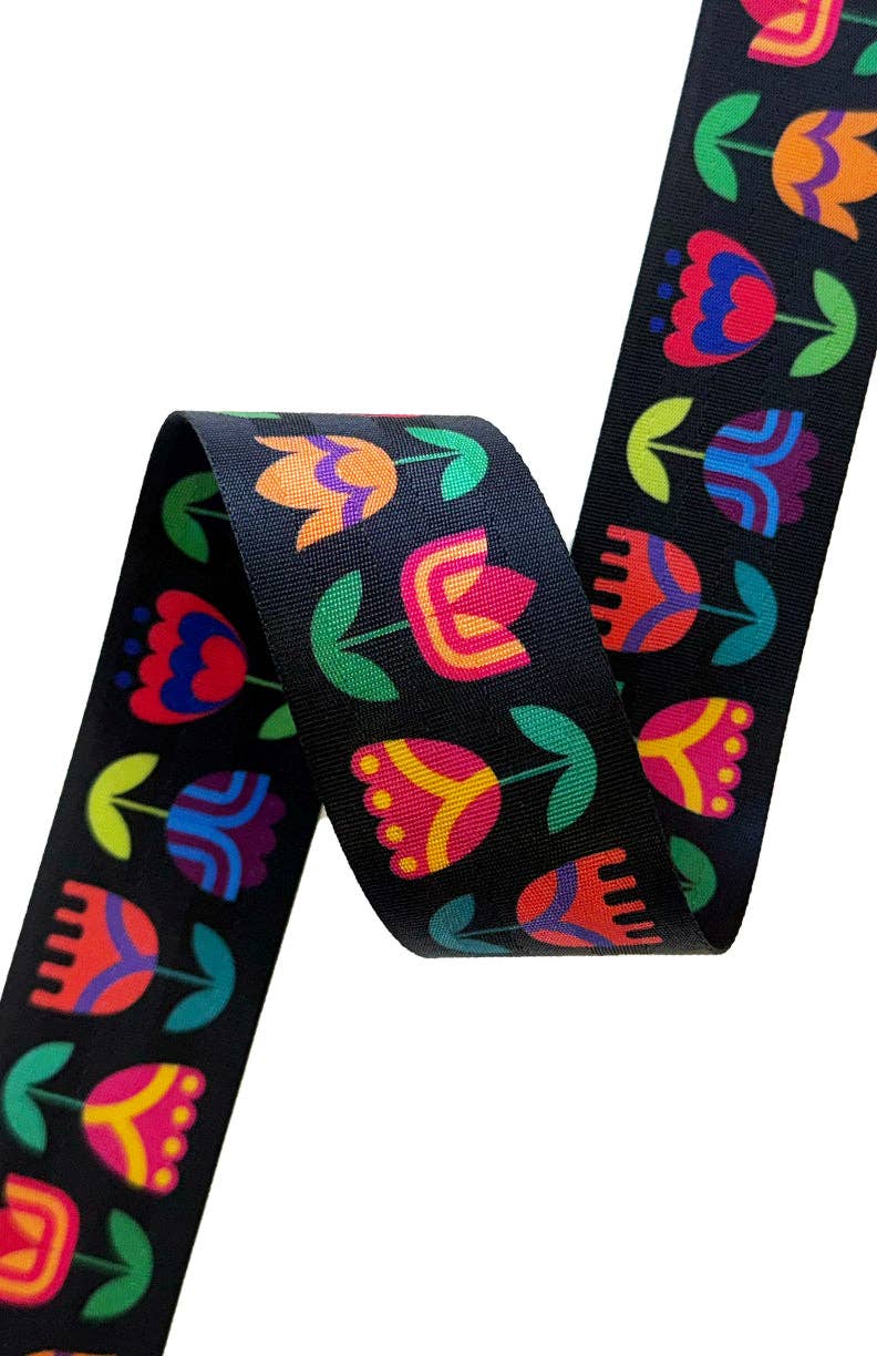 Tulips - 2in Handle Webbing || HALF YARD