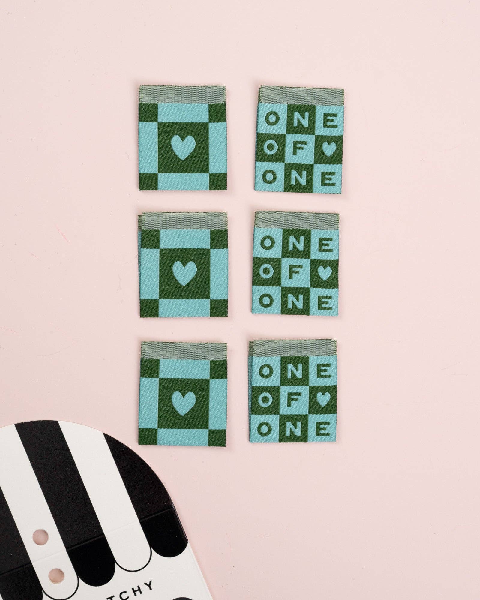 One of One Square Garment Labels: Multi Set of 6