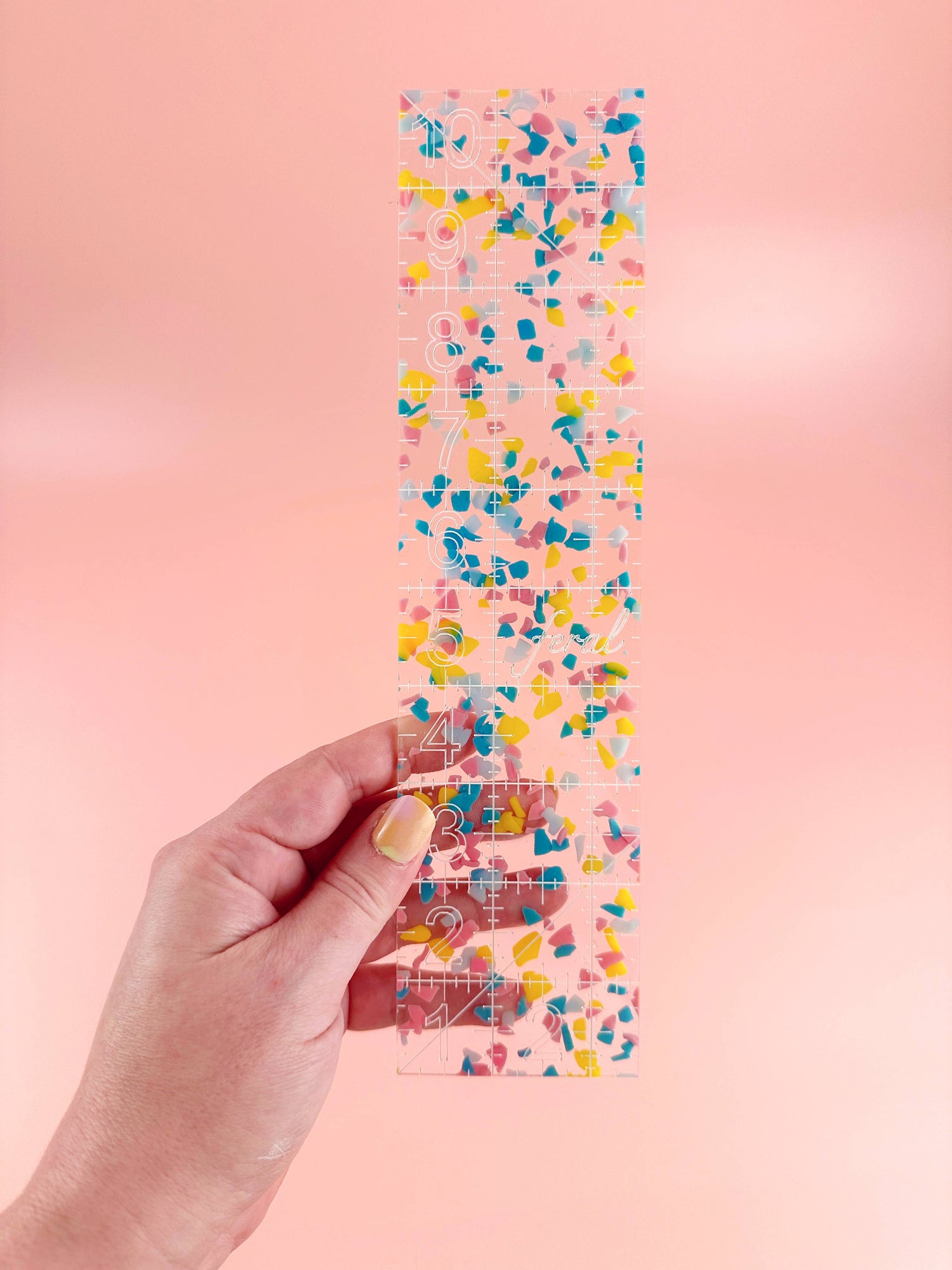 2.5 by 10 in quilting ruler: Golden