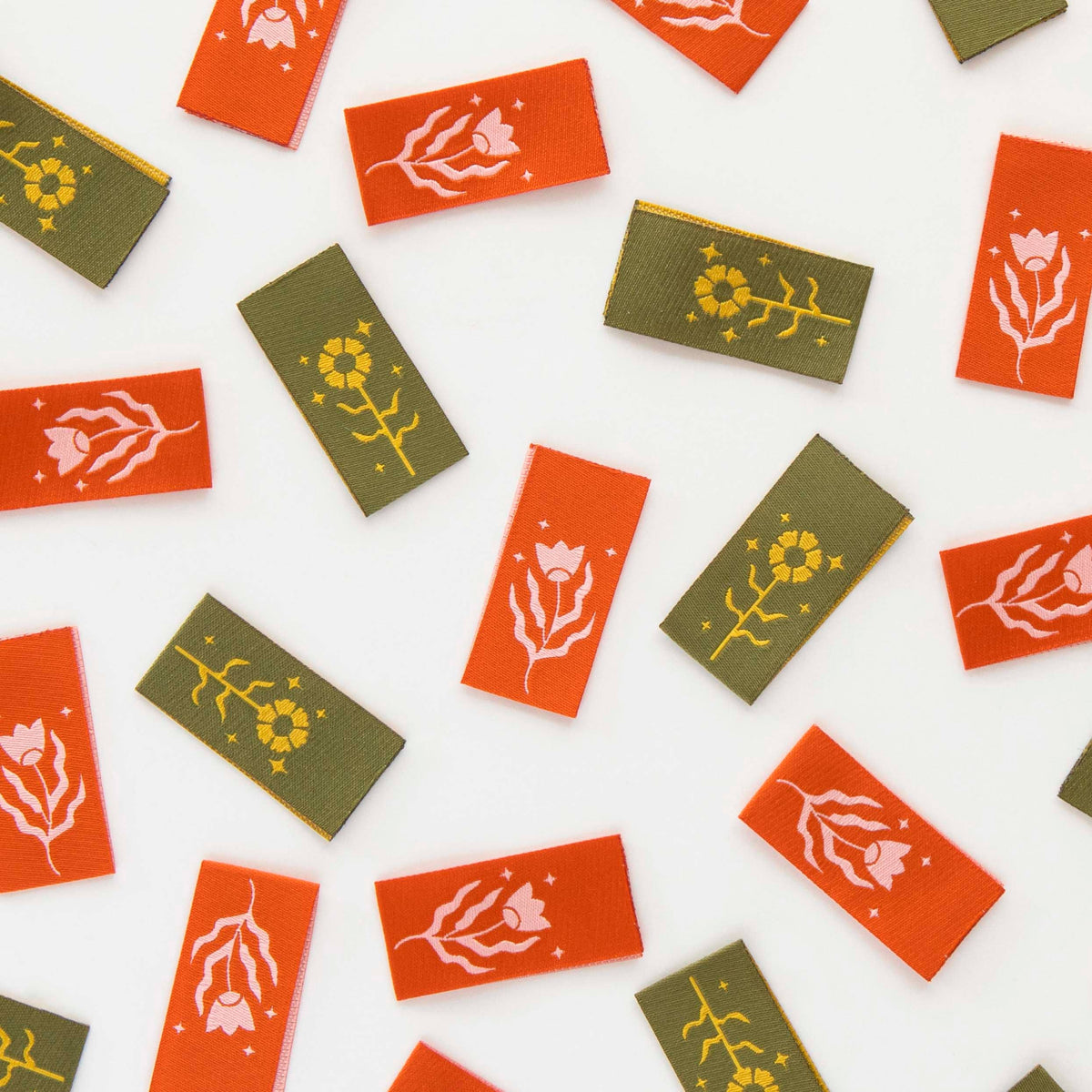 Floral Design Multipack Woven Sewing Labels