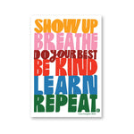 Show Up Breathe Large Sticker