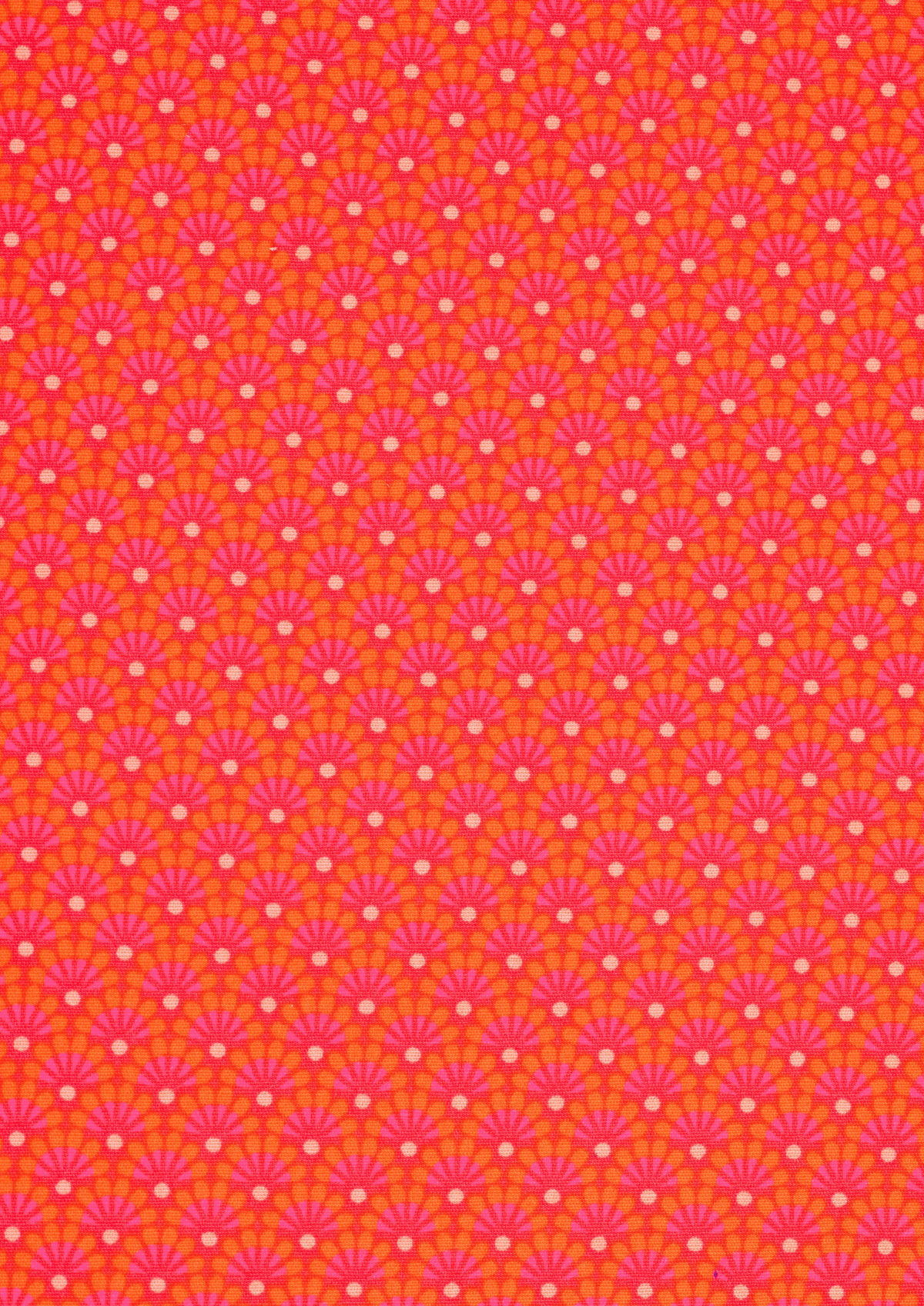 Cotton fabric coupon - Zazen tangerine