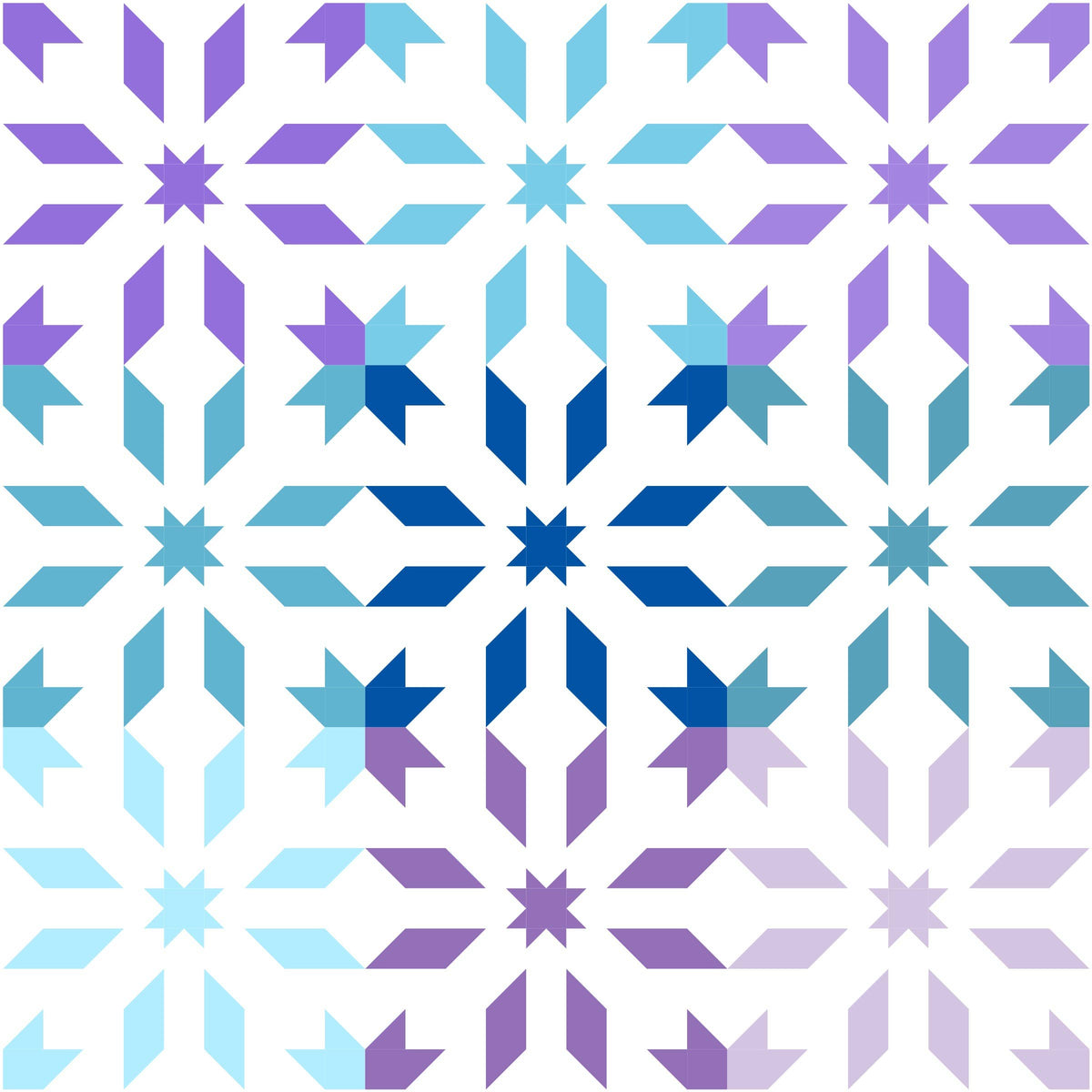 Star Flurry Quilt Pattern Printed