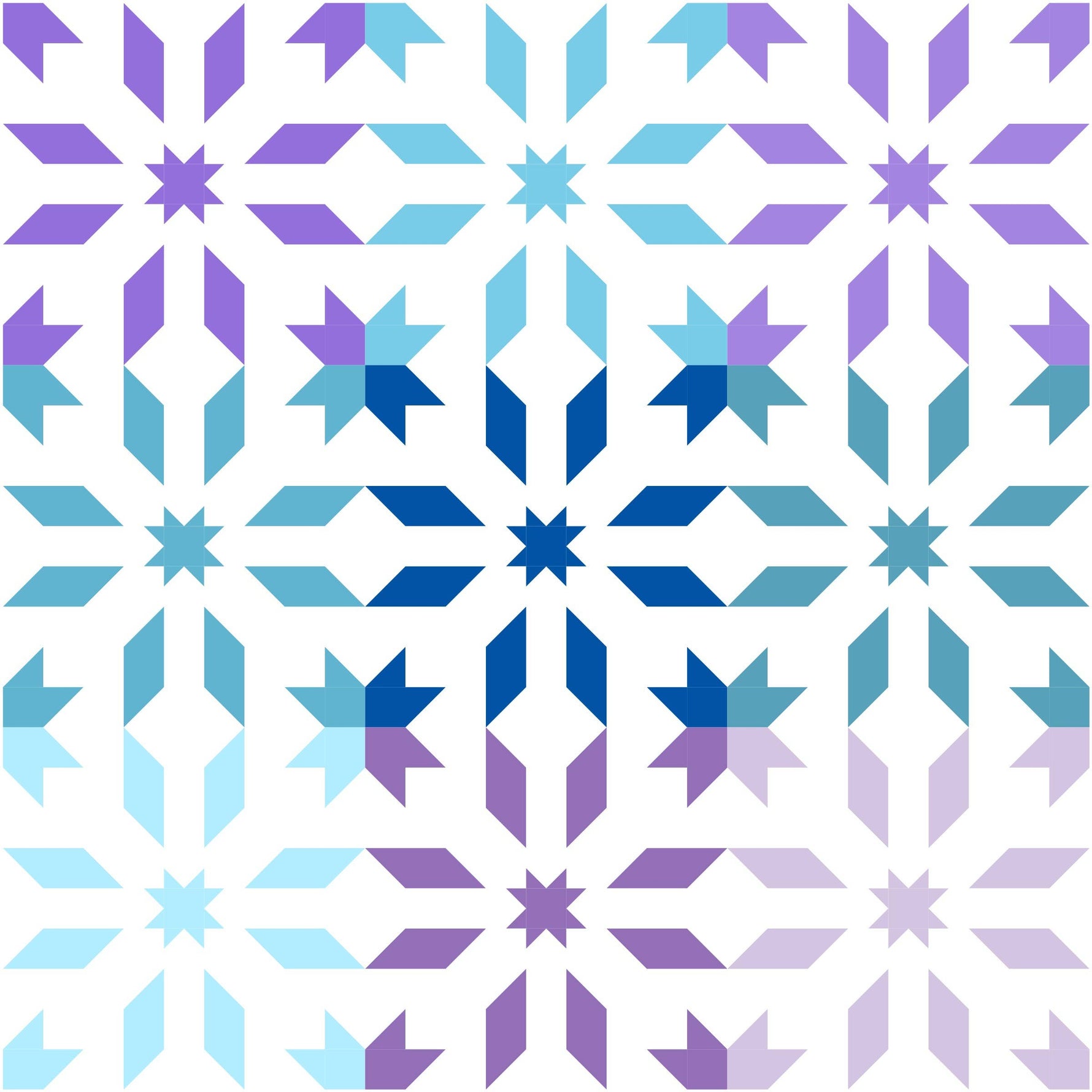Star Flurry Quilt Pattern Printed