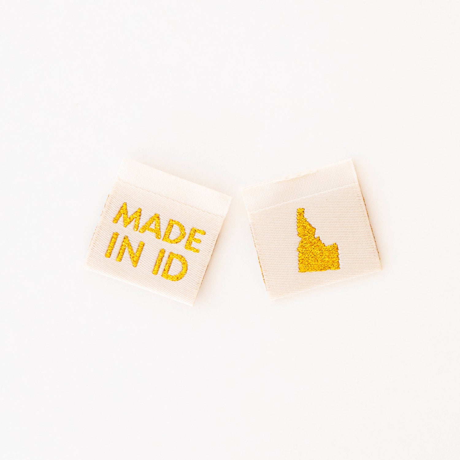 Made in My State Gold Woven Labels: Idaho