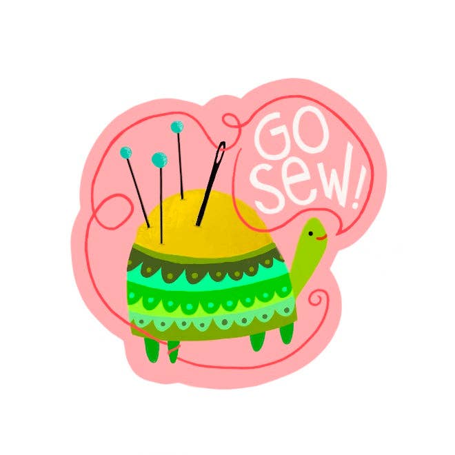 Go Sew Turtle Sticker | Fish Museum
