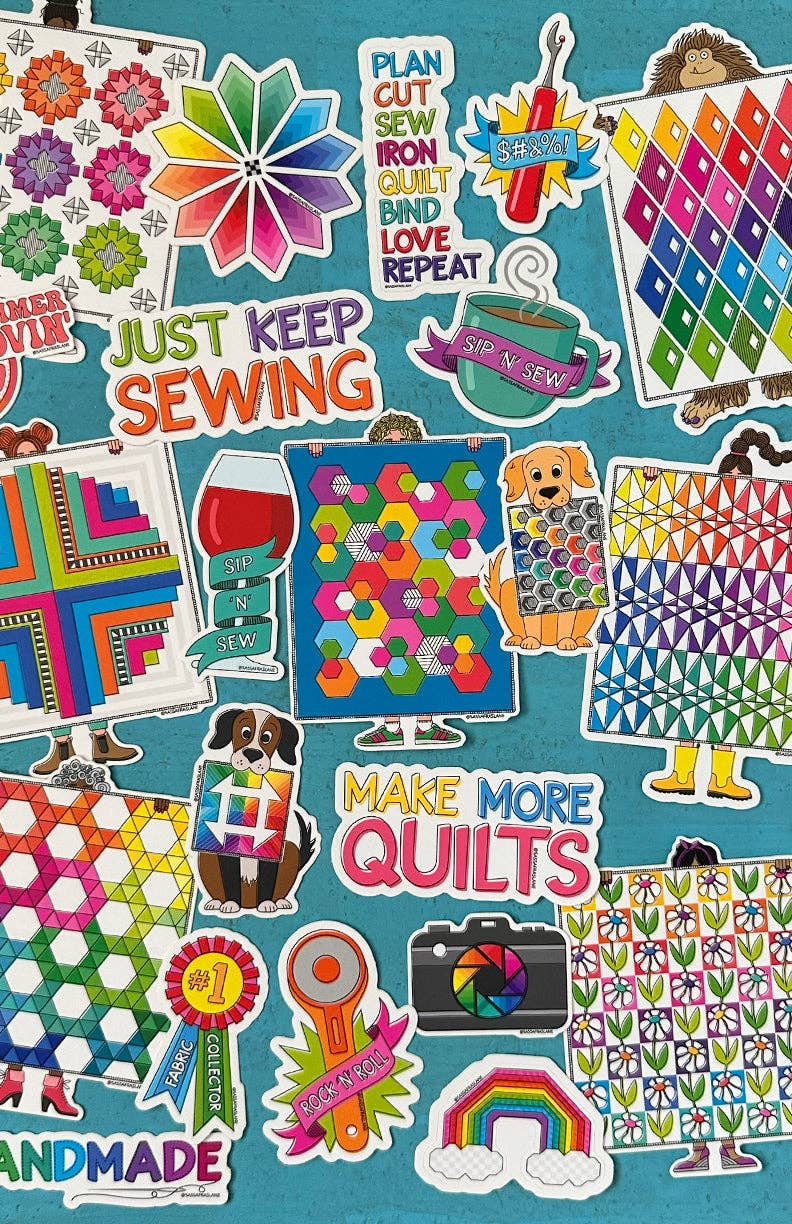 Just Keep Sewing Sticker