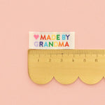 Made by Grandma Woven Sewing Labels Rainbow Colors