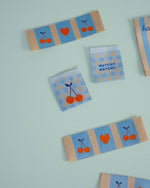 Cherries Square and Rectangle Garment Labels: Set of 8