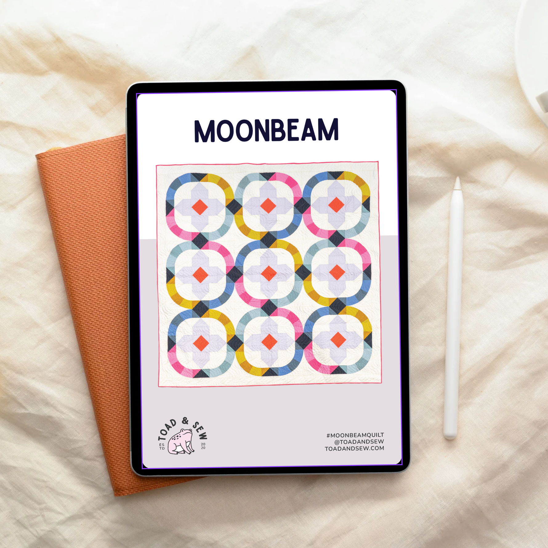 Moonbeam Quilt Pattern: Printed