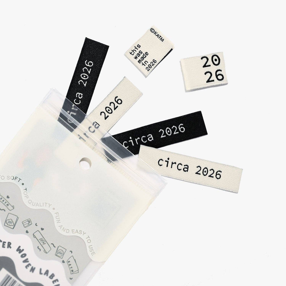 Circa 2026 Woven Labels | 6 labels