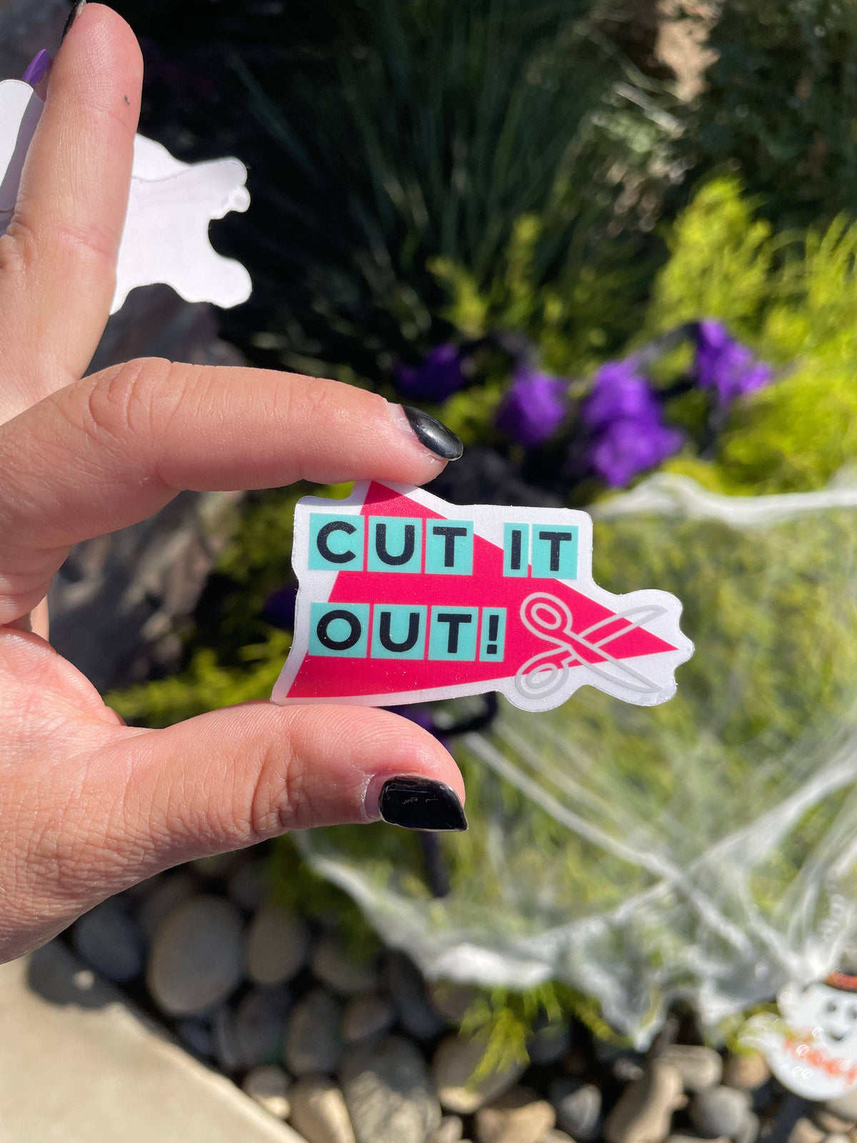 Cut It Out sticker - Clear Weatherproof Vinyl