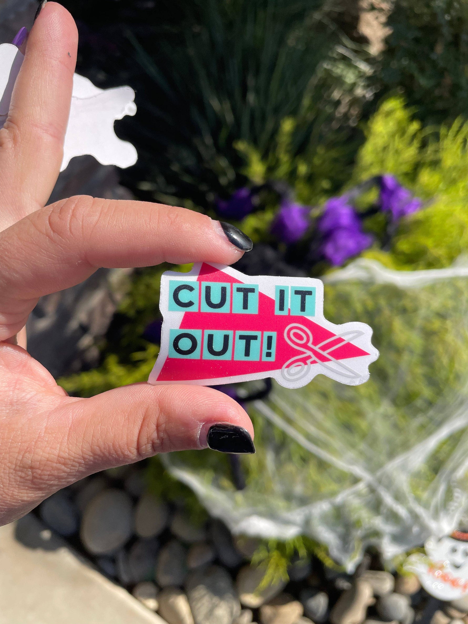 Cut It Out sticker - Clear Weatherproof Vinyl