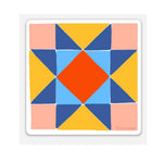 Sawtooth Star Quilt sticker, illustrated sticker
