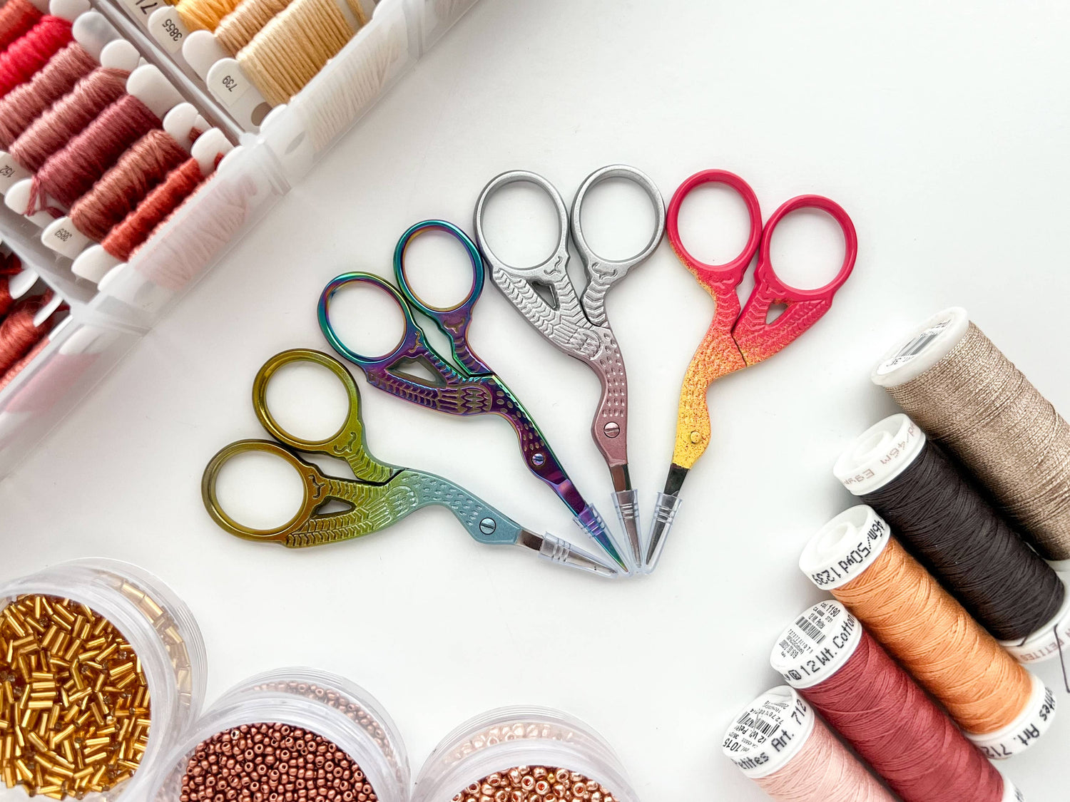 Embroidery stork scissors, small bird scissors: Phoenix