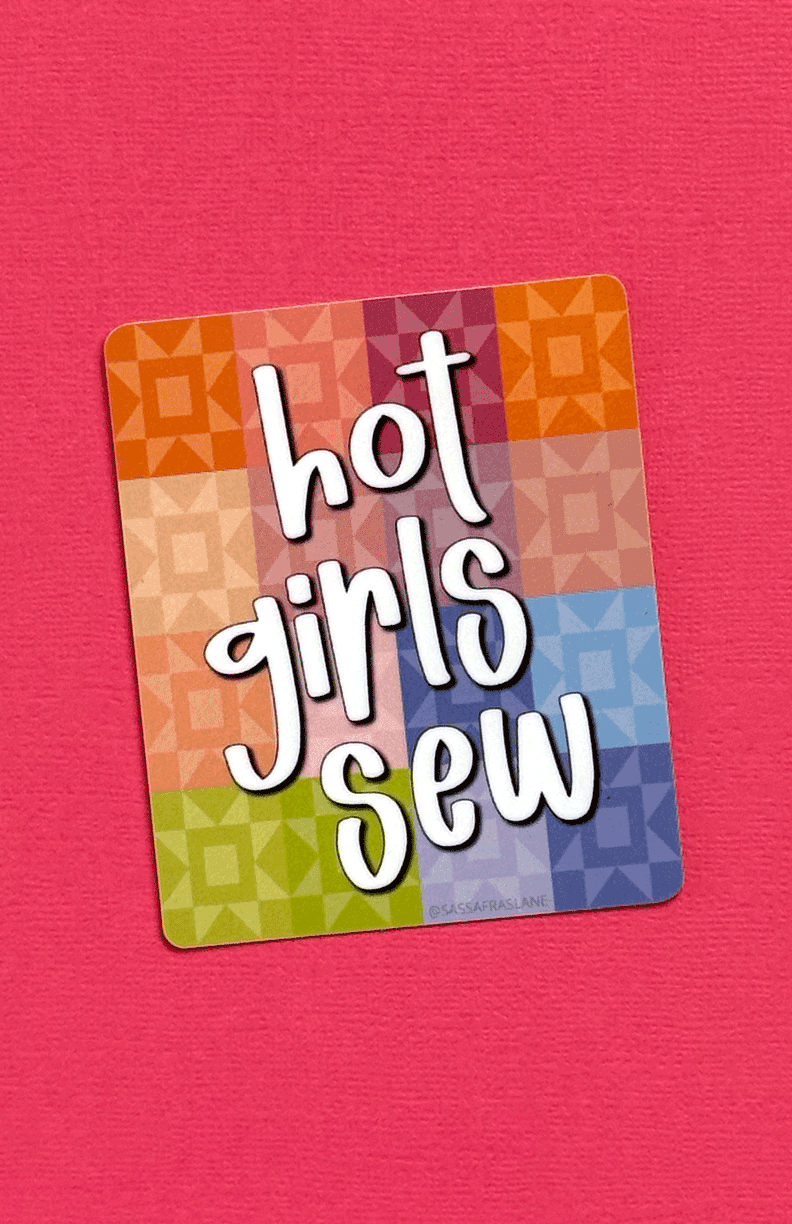 Hot Girls Sew Sticker