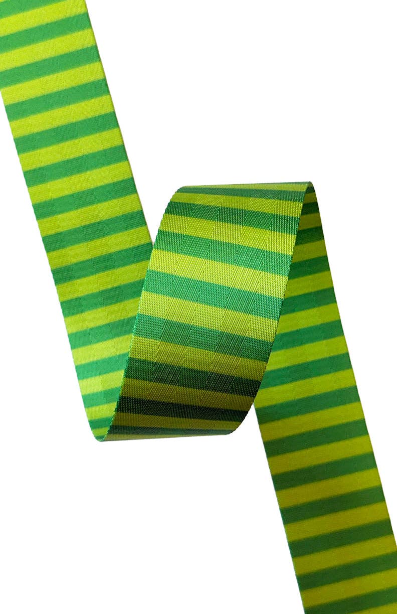 Green Stripe - 2in Handle Webbing || HALF YARD