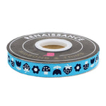 Strawberry - Strawbitties in Vintage Blue 5/8" width - by Kimberly Kight - BTY