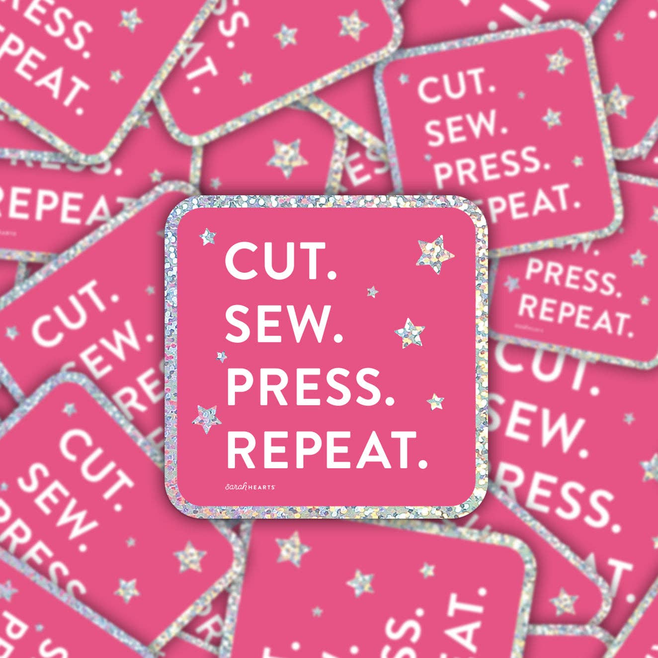 Cut Sew Press Repeat Sticker