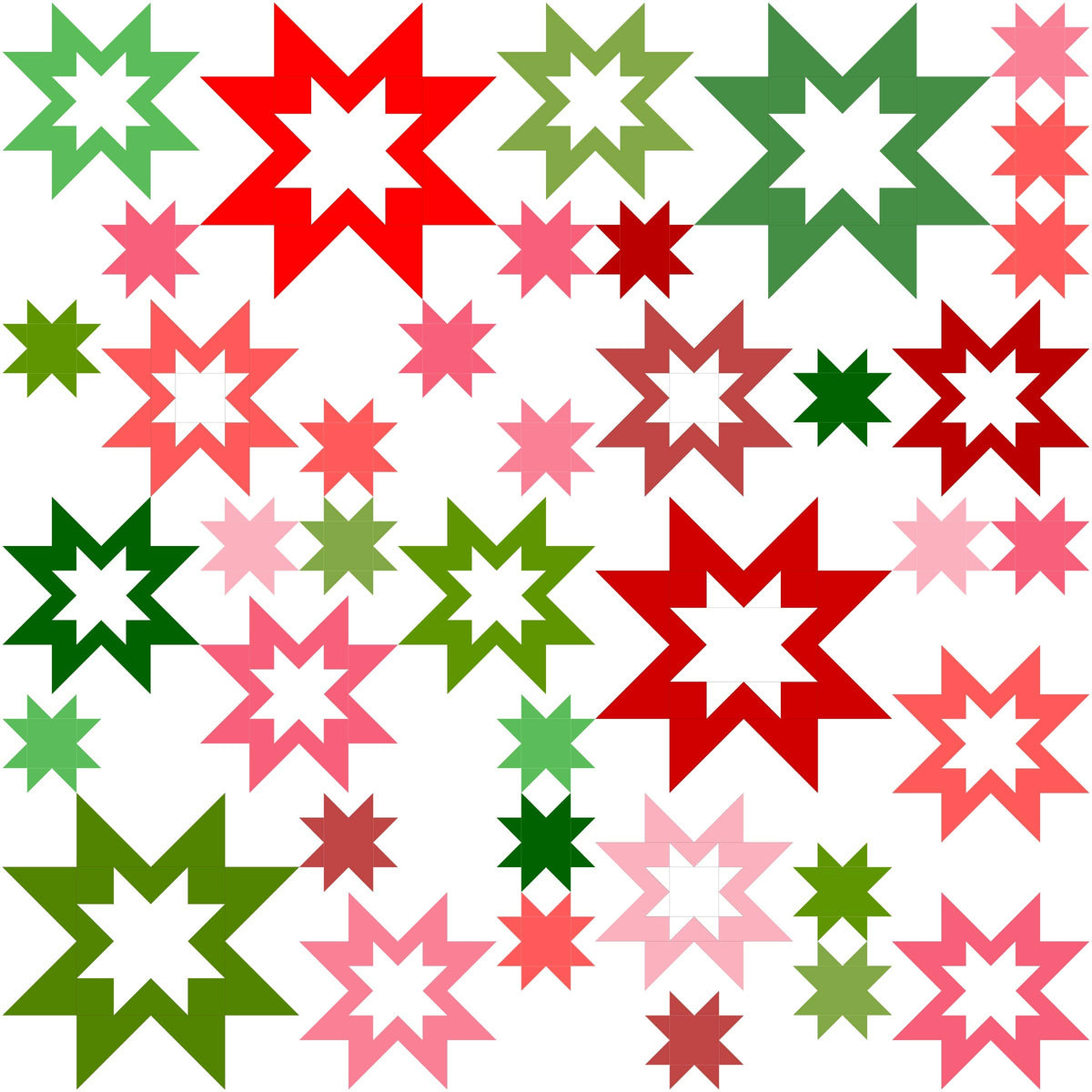 Star Splatter Quilt Pattern Printed