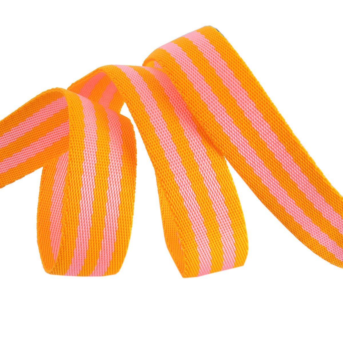 Pink/Orange - 1" Nylon Webbing - by Tula Pink - HALF YARD