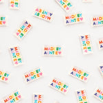 Made by Auntie Woven Sewing Labels Rainbow Colors