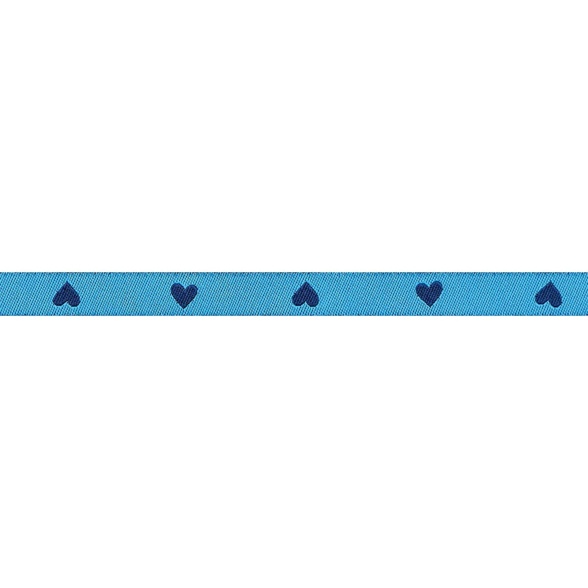 Hearts and Sparks - Hearts in Bright Blue - 3/8" width - by Melody Miller - BTY