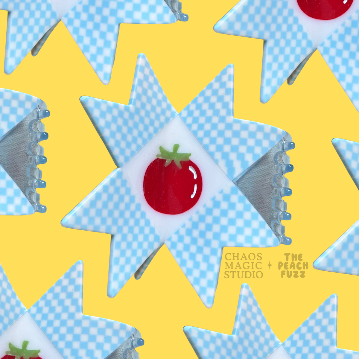 Tomato Quilt Hair Claw TPF x Chaos Magic Studio