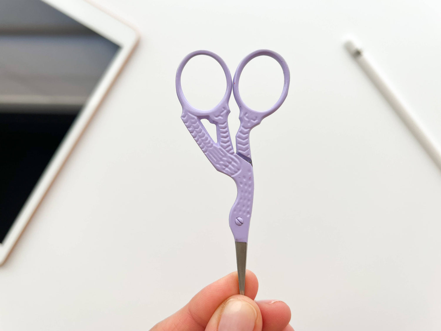Bird scissors, small sewing scissors, stork scissors: Lavender