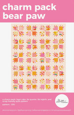 Charm Pack Bear Paw Quilt Pattern - Printed