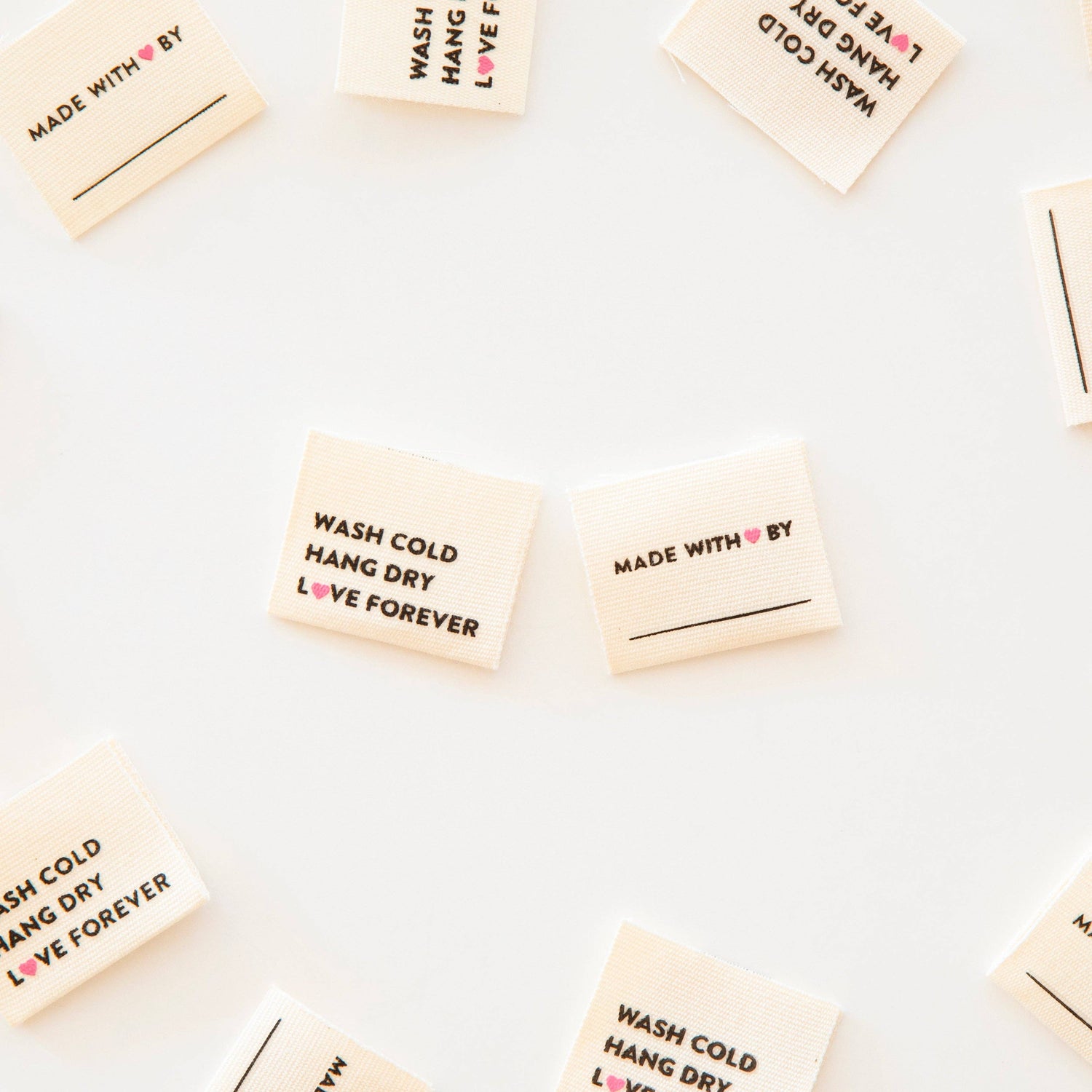 Wash Cold Hang Dry Organic Cotton Sewing Garment Labels