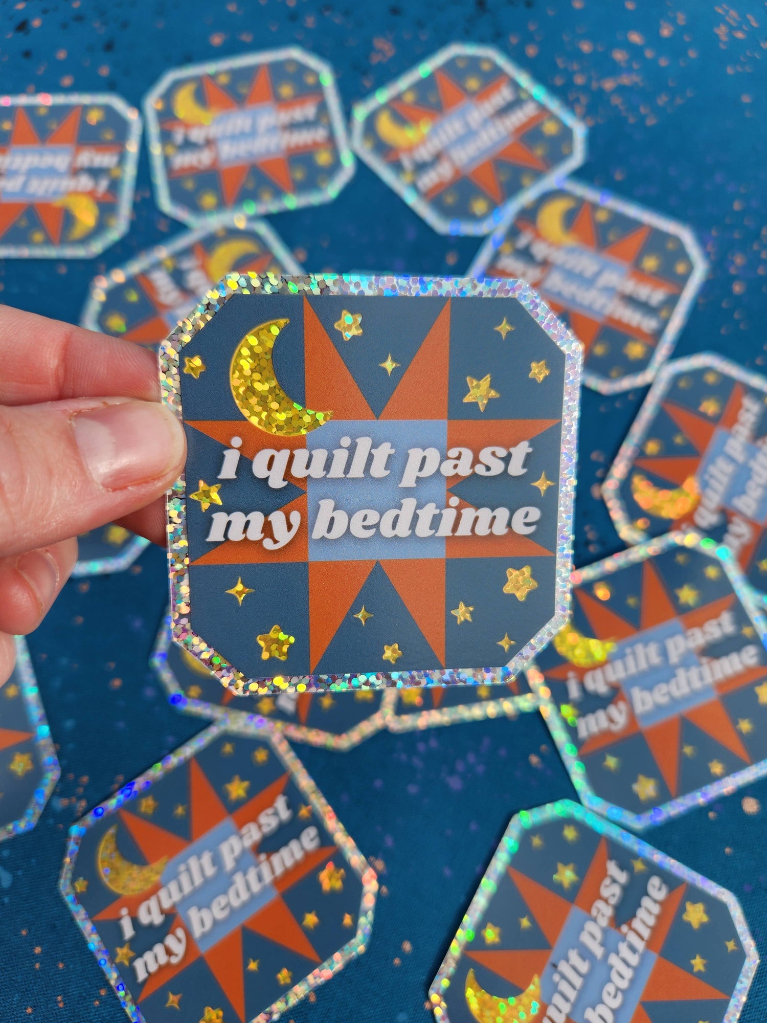 Past Bedtime | 2.5" Glitter Quilt Sticker