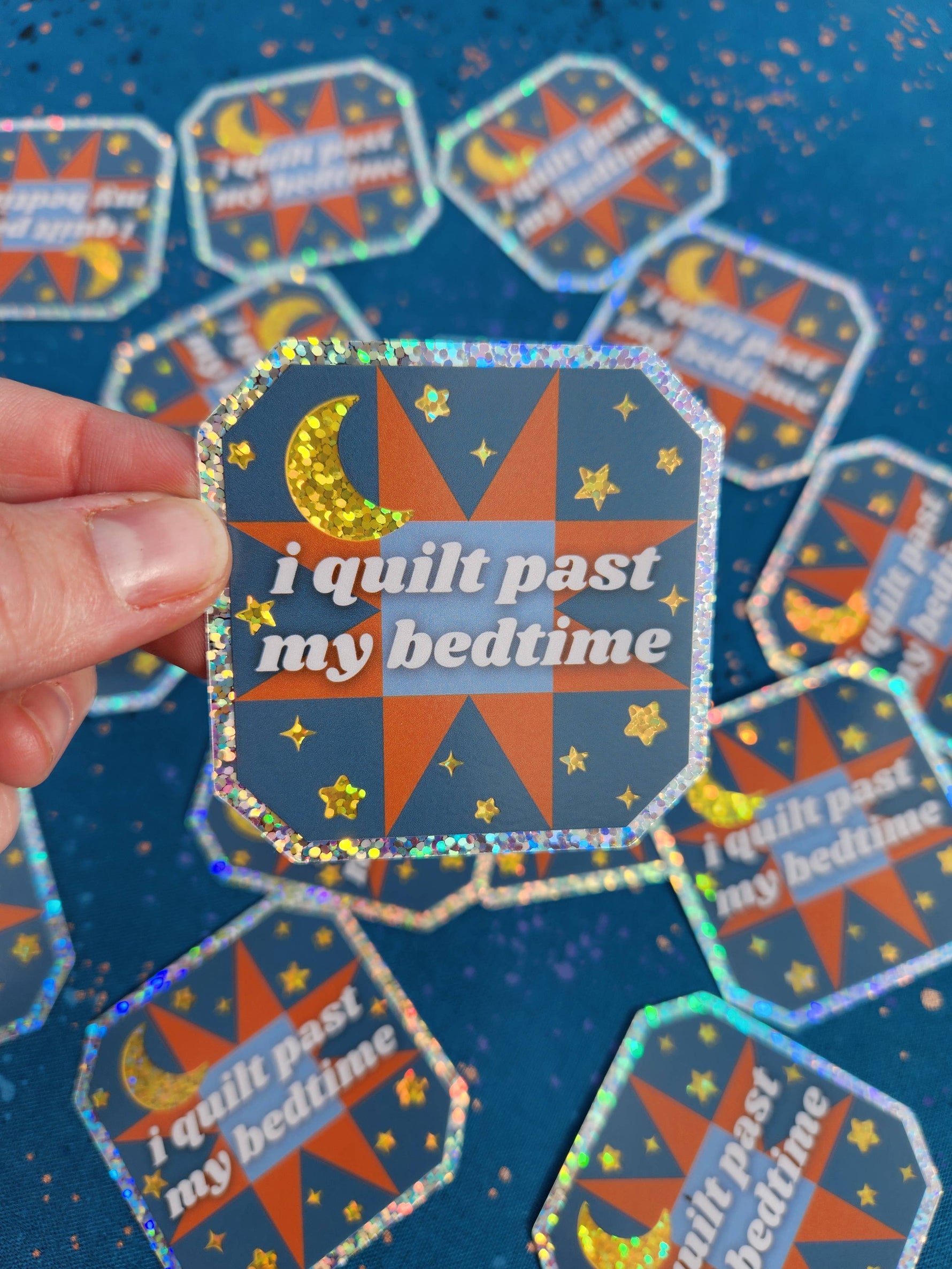 Past Bedtime | 2.5" Glitter Quilt Sticker