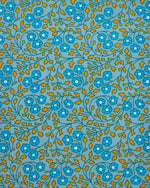 Aziza cotton poplin fabric remnant, bluish-gray: Aziza gris bleuté